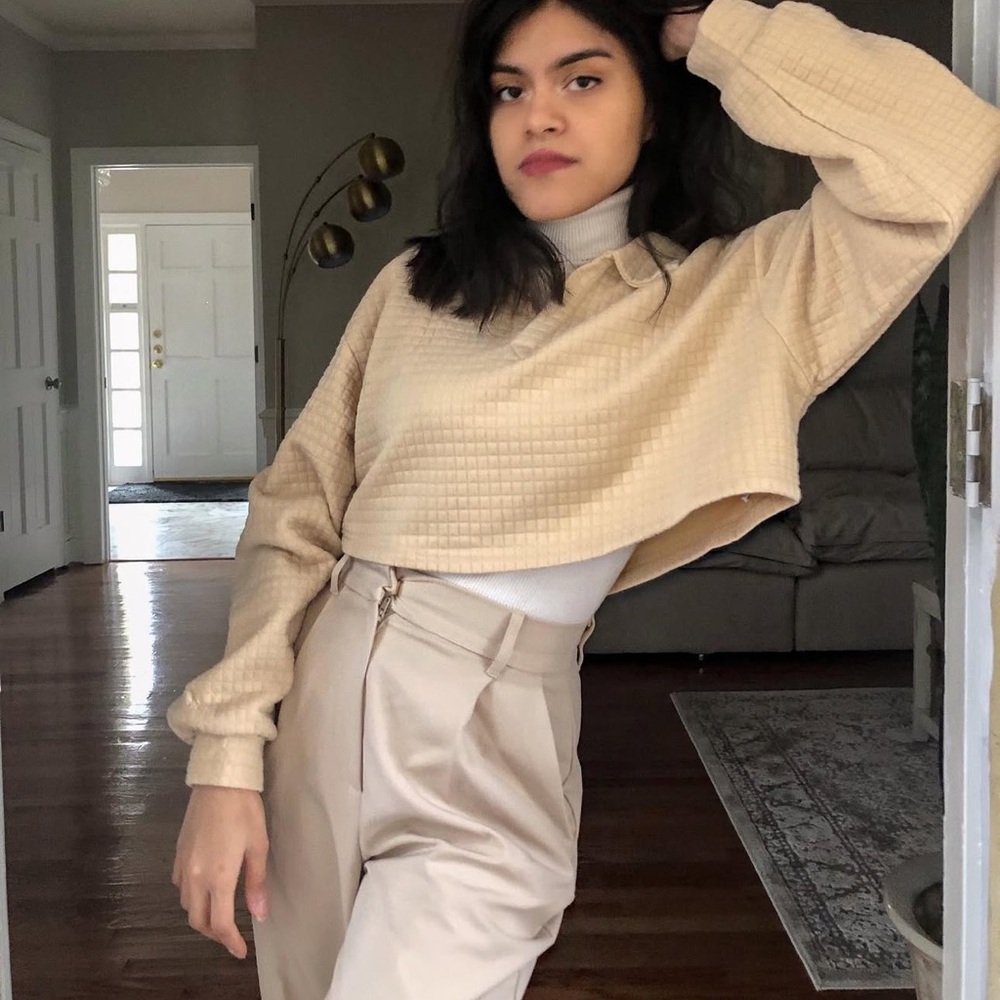 Forever 21 Beige Quilted Top